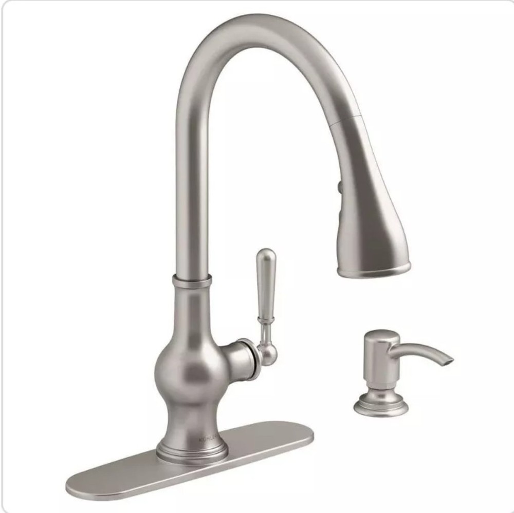 Kohler Capilano Pull-Down Kitchen Faucet with Boost Tech in Vibrant Stainless Finish