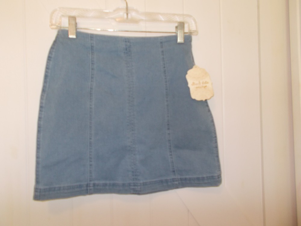 NWT Altar'd State Light Wash Denim Mini Skirt Women's Size S