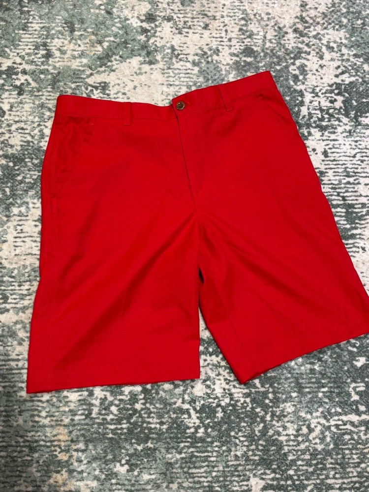 IZOD Golf Shorts Mens 34 Red Casual Athletic Preppy Light Stretch Outdoor