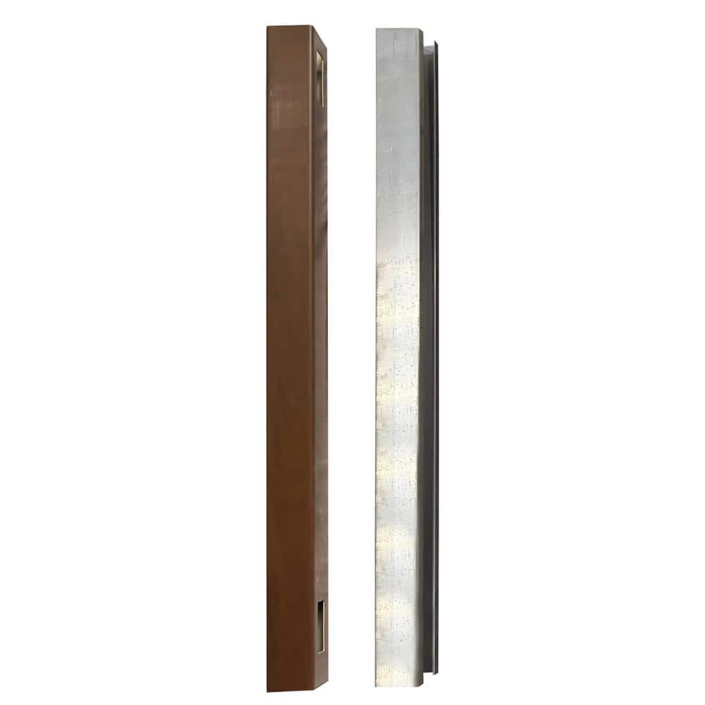 5x5x8 Ft Woodgrain Vinyl Hickory Fence Post with Aluminum Core