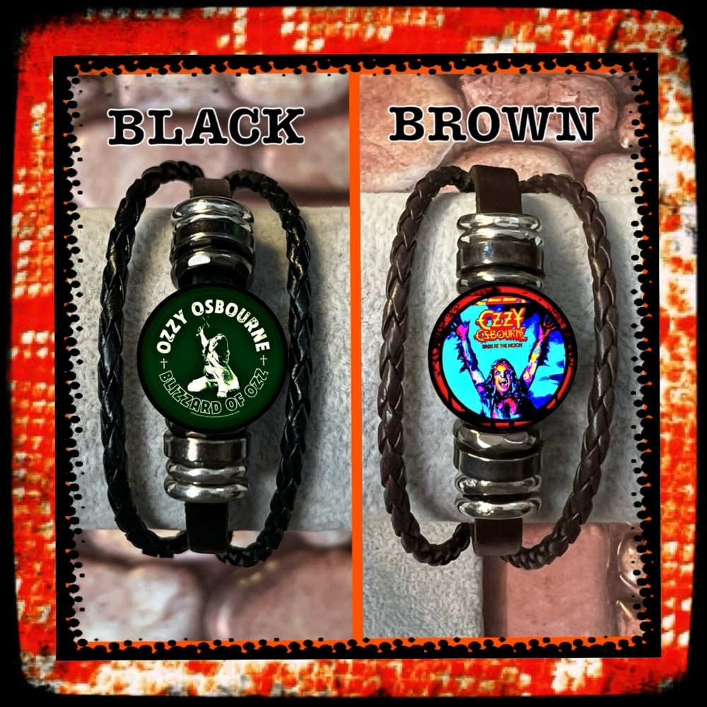 OZZY OSBOURNE ACCESSOIRES 🇺🇸 BLACK AND BROWN  BRACELETS 🇺🇸 80’S ROCK🤘