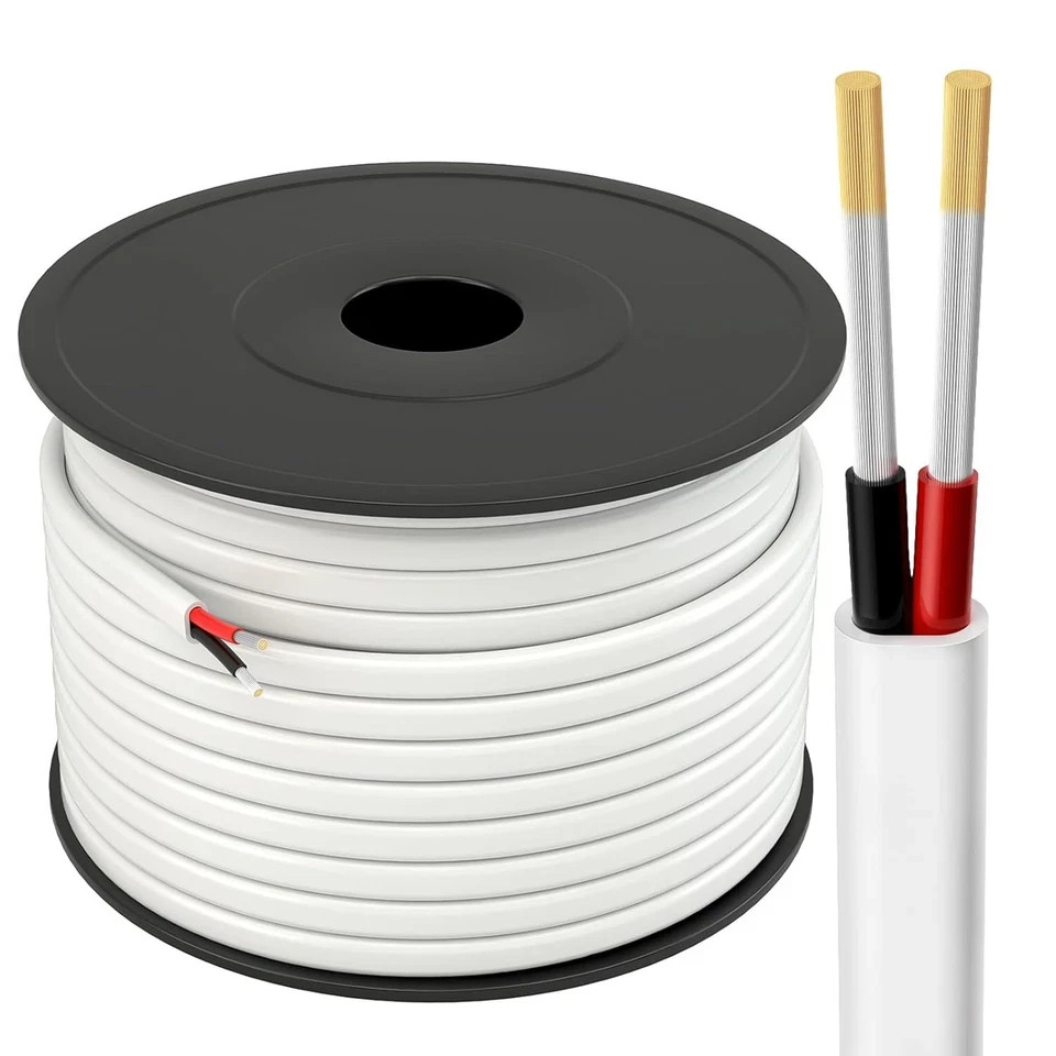 12 Gauge 100FT Marine Grade Wire Tinned Copper Duplex Spool 100FT, 12/2