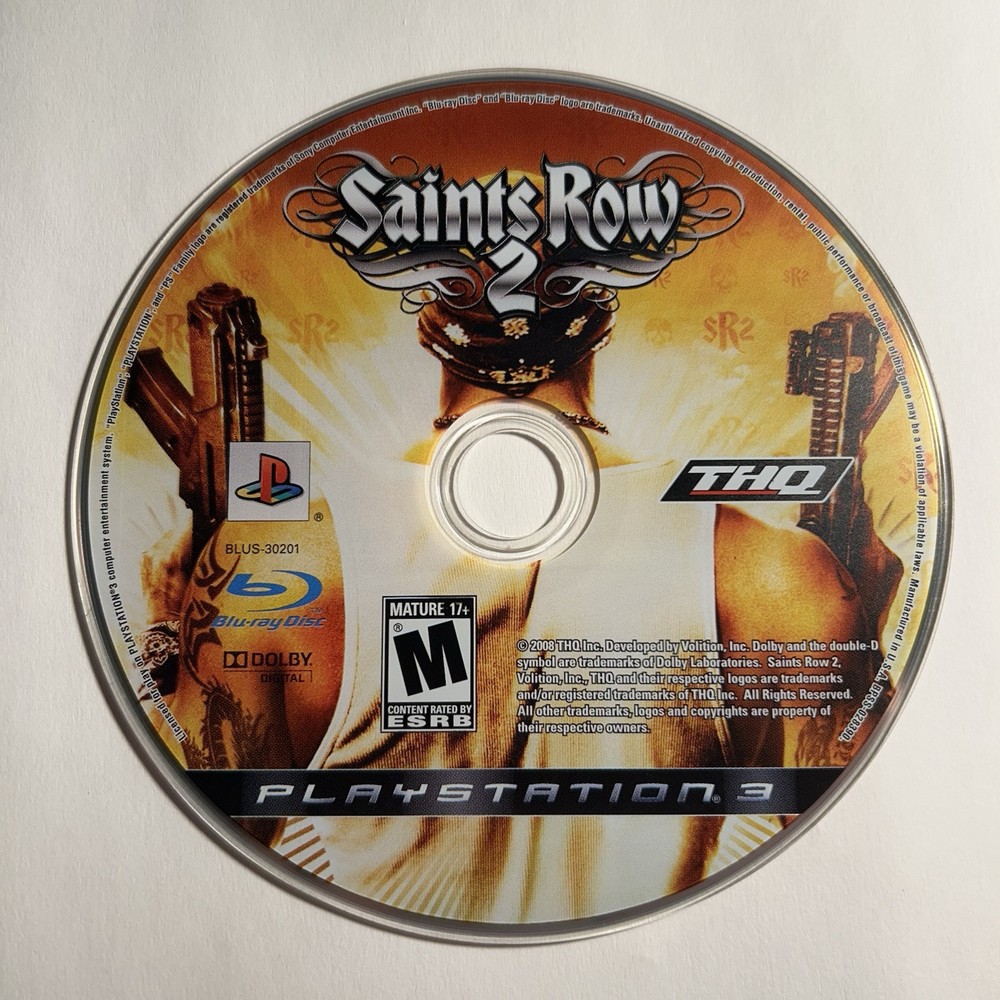 Saints Row 2 (Sony PlayStation 3, 2008) Disc