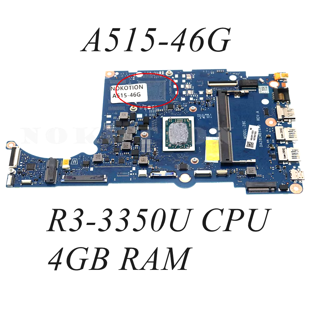 Acer Aspire A314-23 A315-23 A515-46 Ryzen 3 3350U 4GB Motherboard NB ABR11 003-image