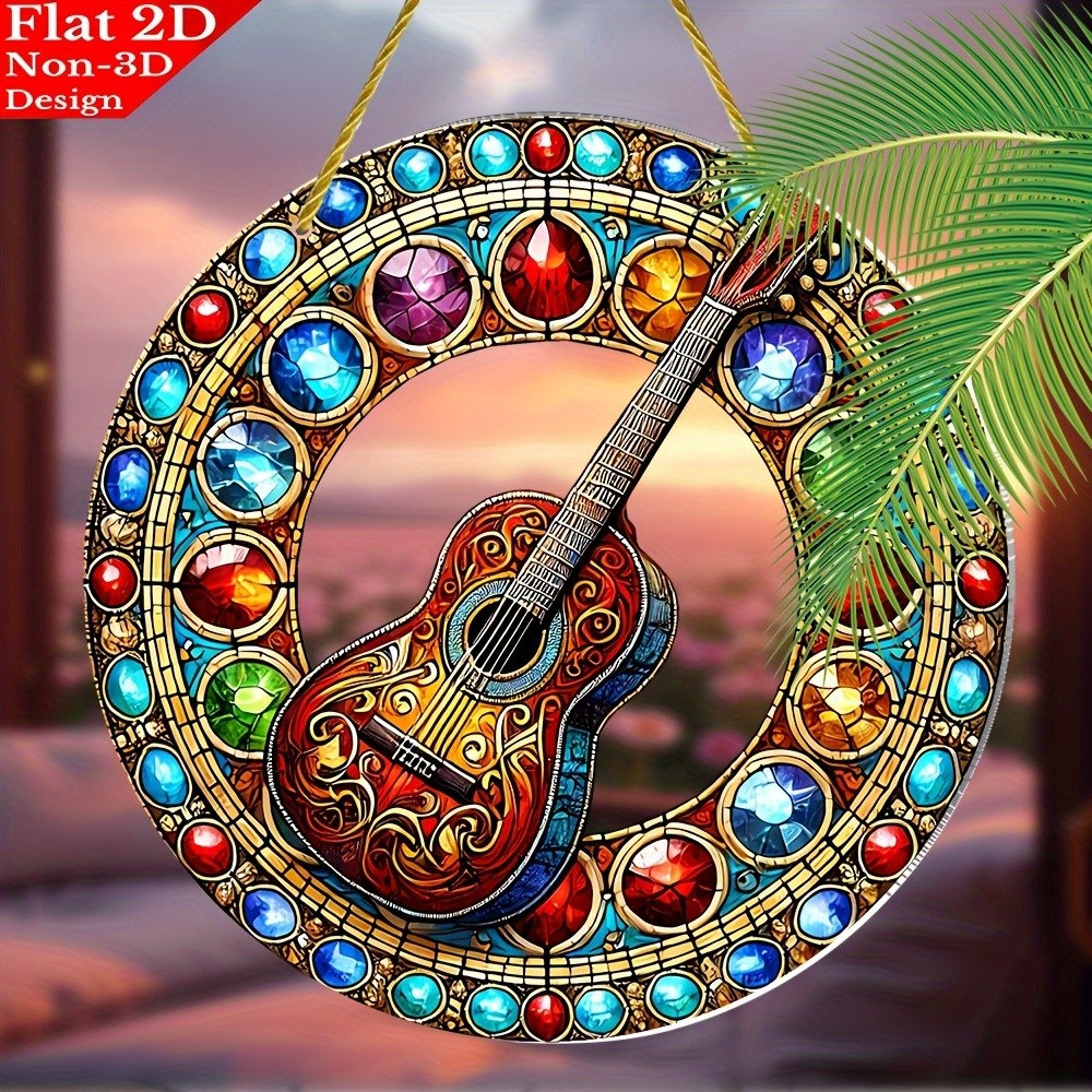 Guitar Kite Suncatcher for Music Decor