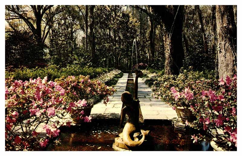 Postcard FOUNTAIN SCENE Mobile Alabama AL m/09 AR5043
