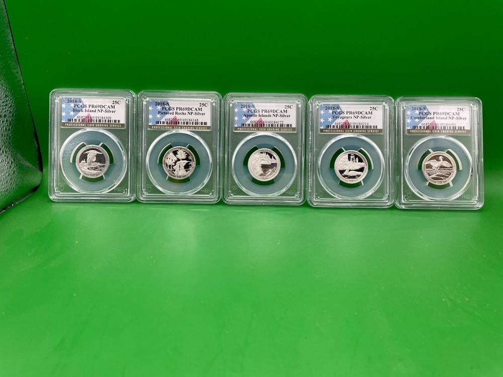 2018 S Silver National Parks Quarter Set PCGS PR69DCAM