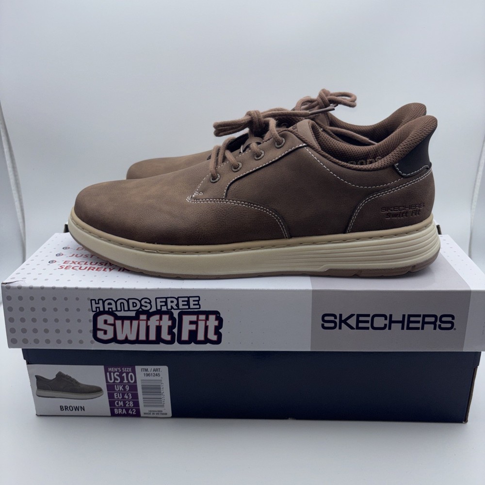 Skechers Men's Hands Free Swift Fit Size 10 Brown