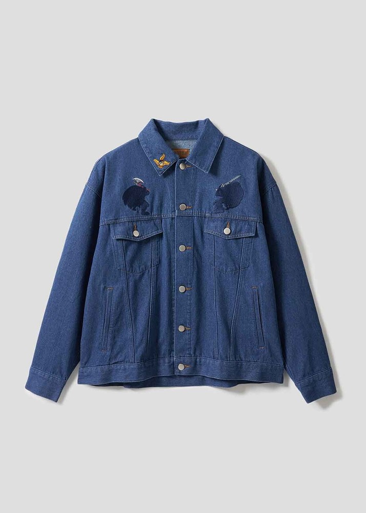 [Graniph] UNISEX ONE PIECE Sea Warrior | Blue denim jacket Size: S-XL JP NEW