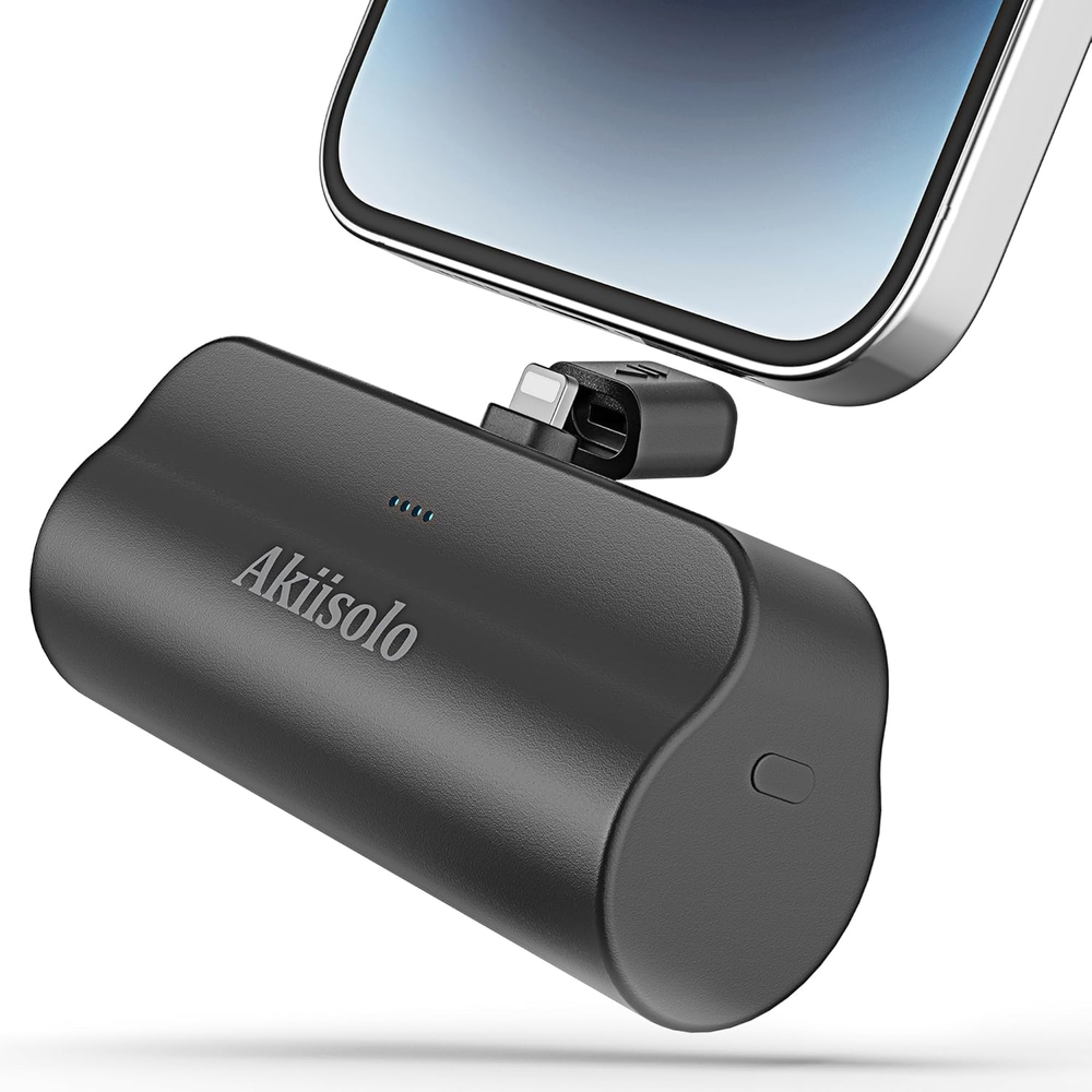 Portable Charger Power Bank for Iphone with Dual Infterface, Real 5000Mah , Mini