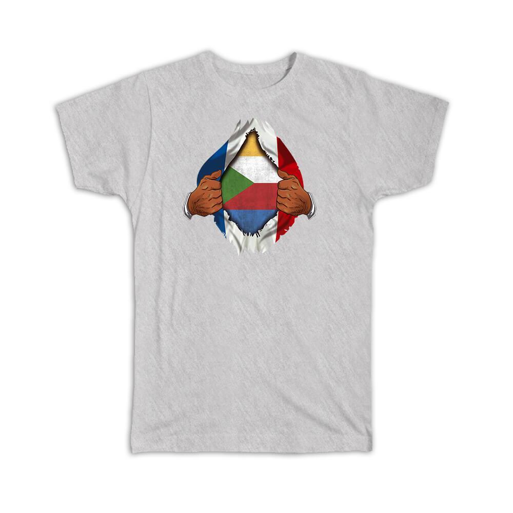 Comoros French Flag Design Patriotic T-Shirt Gift