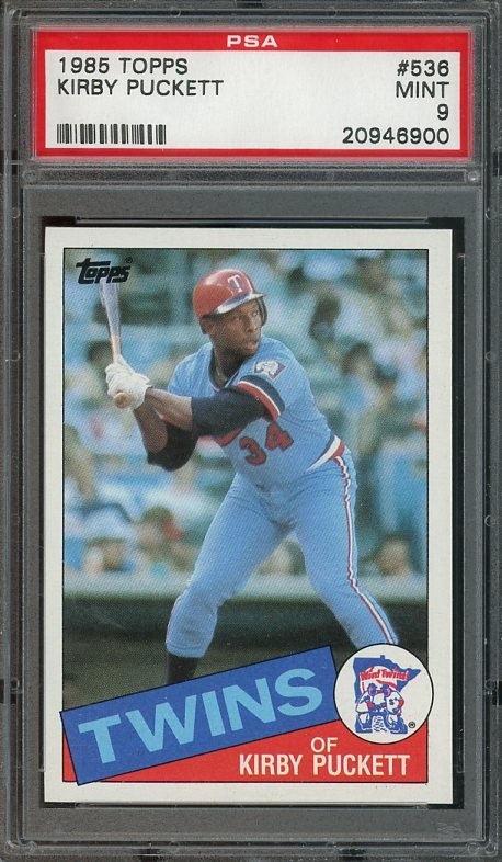 1985 Fleer #536 Kirby Puckett RC MINT PSA 9 Minnesota Twins 6900
