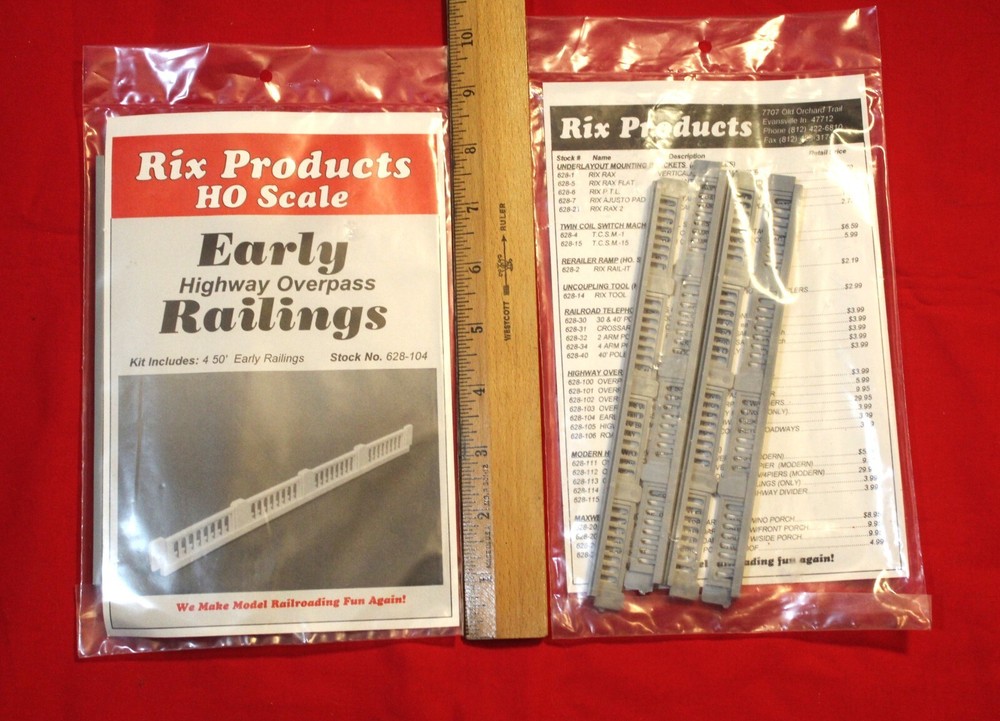 Rix Products Kit - Early 1930's Classic Railings for Highway Overpass - HO