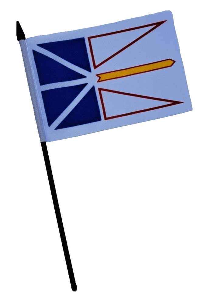 Canada Newfoundland Labrador Mini Hand Flag 6x4 Inches