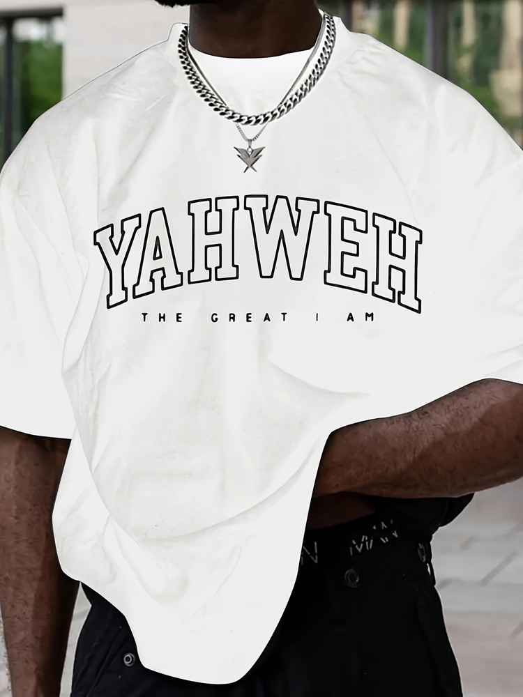 Christian Yahweh The Great I Am Graphic T-Shirt Men's Faith Based Tee