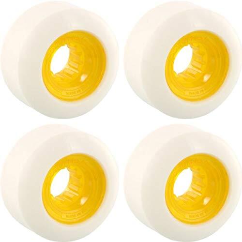 Powerflex Skates Rock Candy White Clear Yellow 56mm 84b Wheels Set of 4