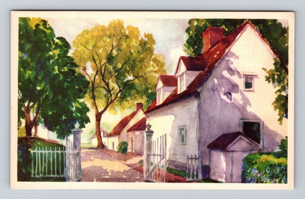 Mount Vernon VA-Virginia, The North Lane, Antique, Vintage Souvenir Postcard