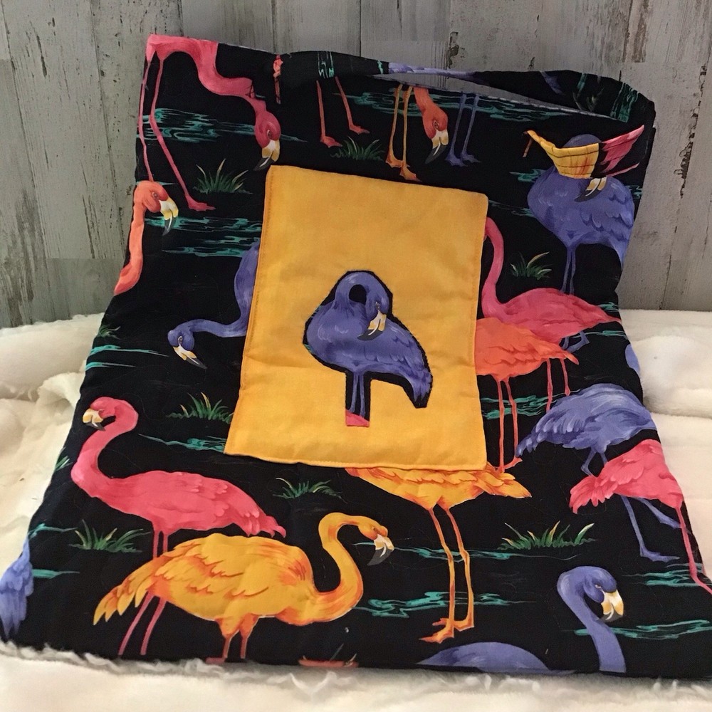 Handmade Flamingo Tote Purse Bag