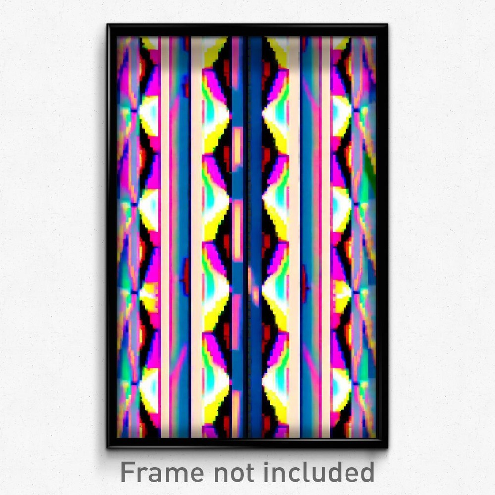 Pixel Art Poster - Kaleidoscopic Middle School (8 Bit Video Game Print)