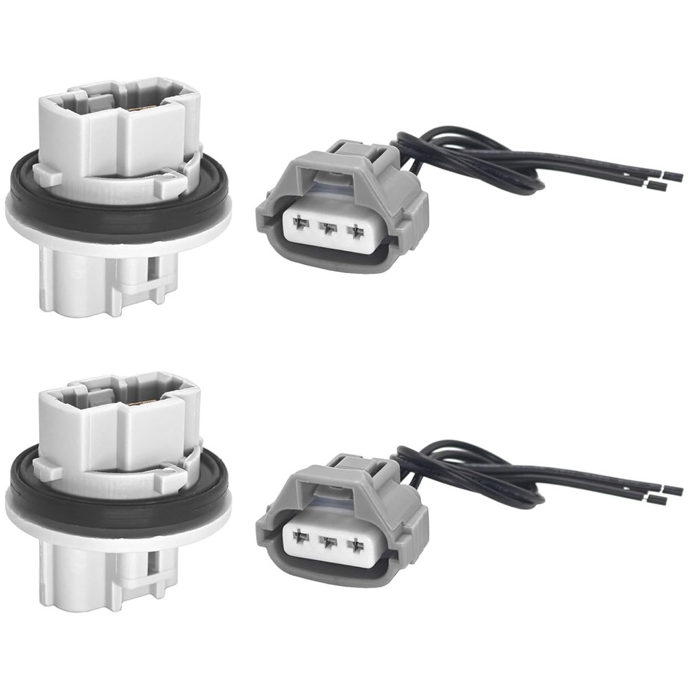 2PCS 90075-60060 Front Turn Signal Light Bulb Socket & Connector Plug Harness Fi