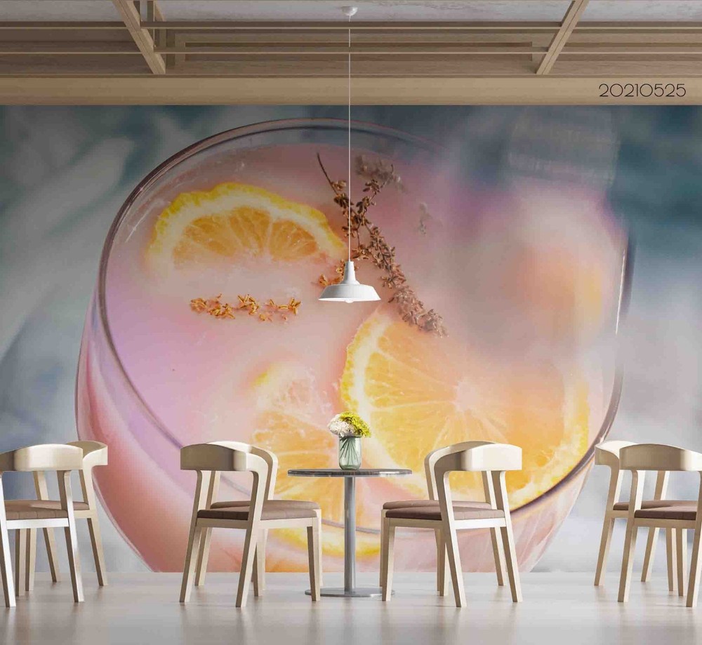 3D Fruit Drinks Wall Murals Wallpaper Murals Wall Sticker