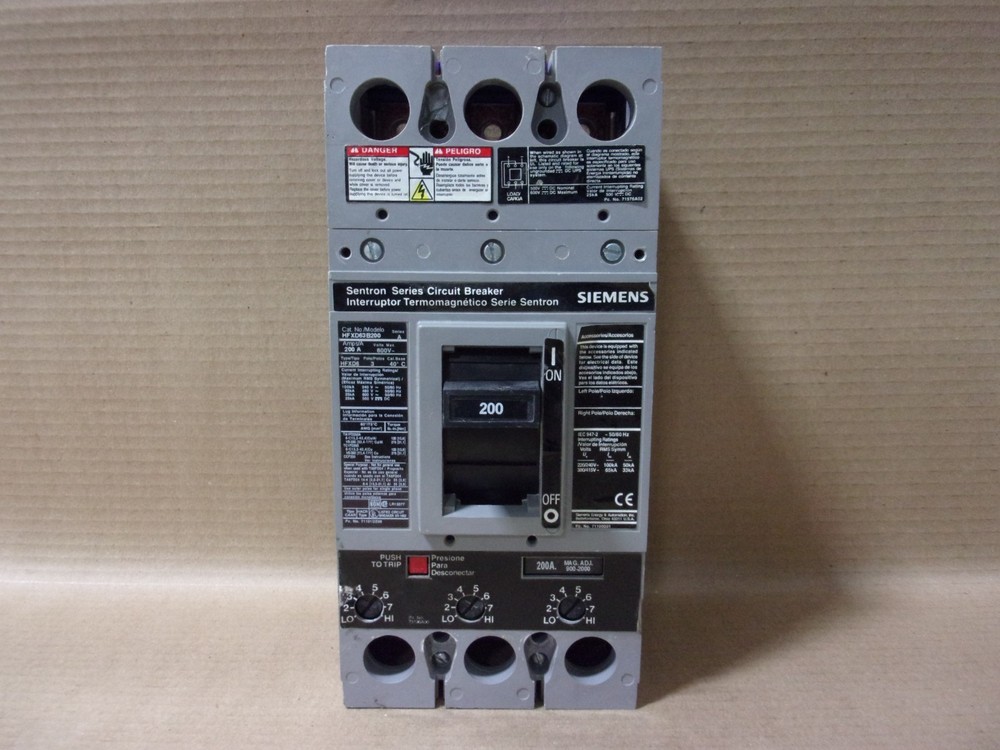 Siemens ITE FXD HFXD HFXD63B200 3 Pole 200 Amp 600v Circuit Breaker Flaw #30