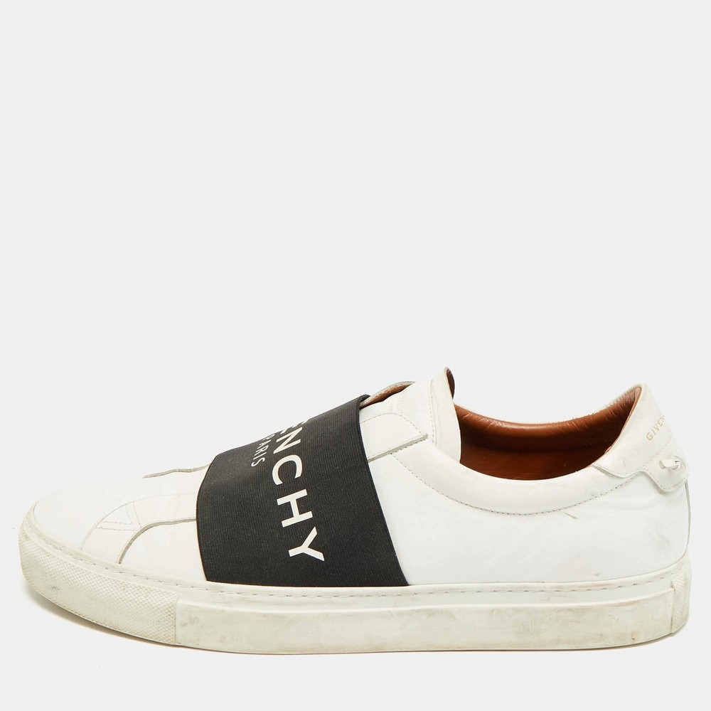 Givenchy Urban Street Size 44 WhiteBlack Leather Slip On Sneakers