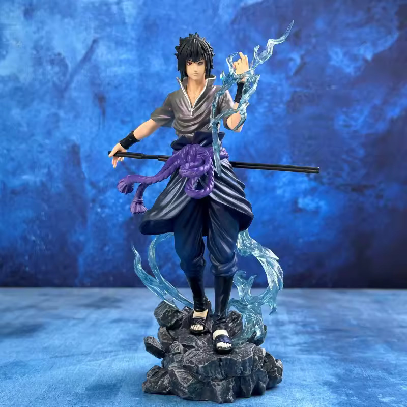 Sasuke Uchiha Figure Naruto Shippuden Chidori Blue Lightning Replica Statue