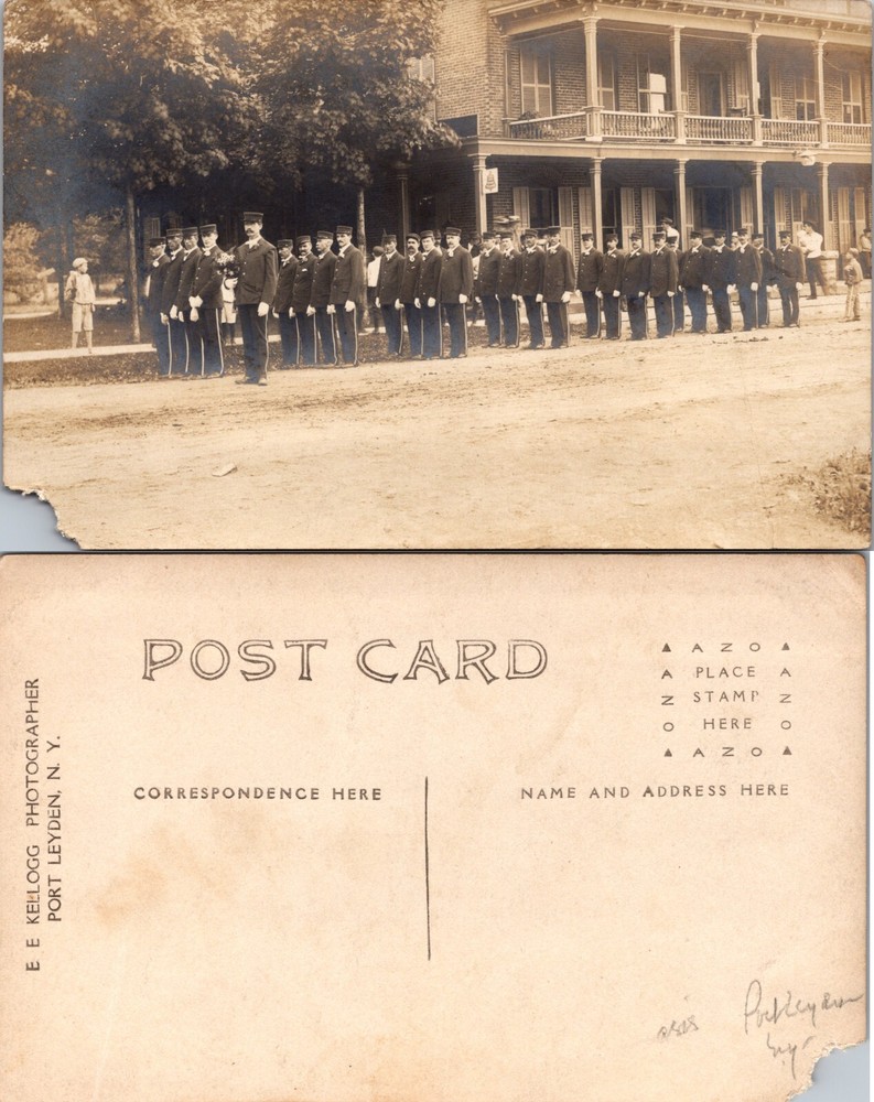 RPPC Military Band Port Leyden New York NY Real Postcard
