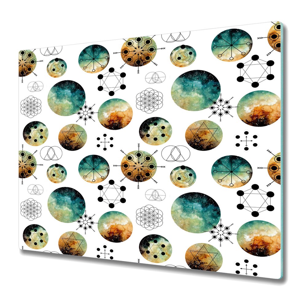 Glass Worktop Saver Kitchen Intergalactic Geometry Simple Scandinavian 60x52