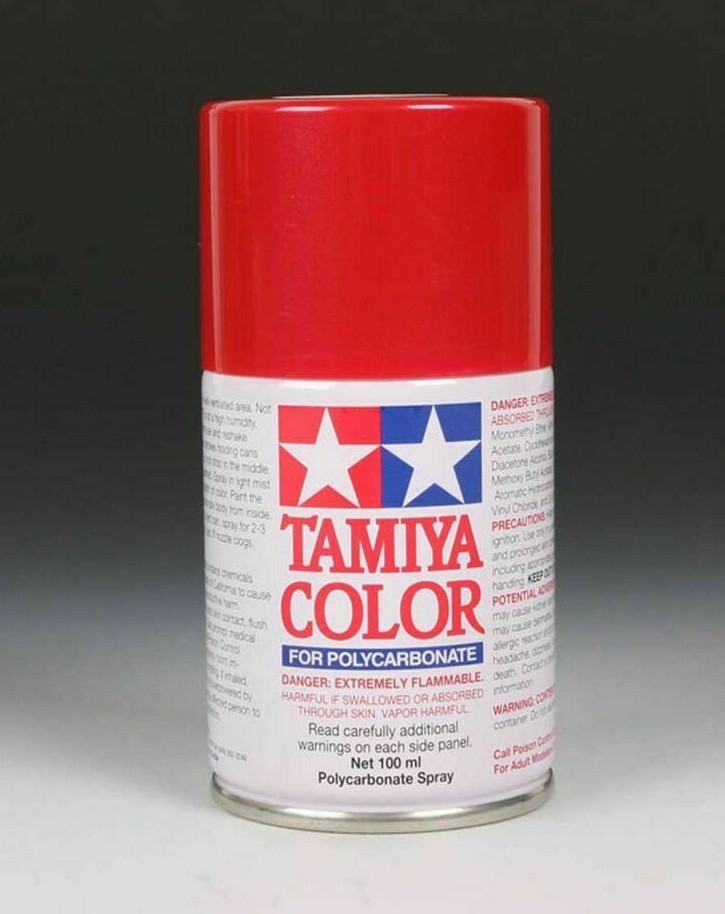 PS-15 Polycarb Spray Metallic Red 3oz Tamiya Paint polycarb RC bodies TAM86015