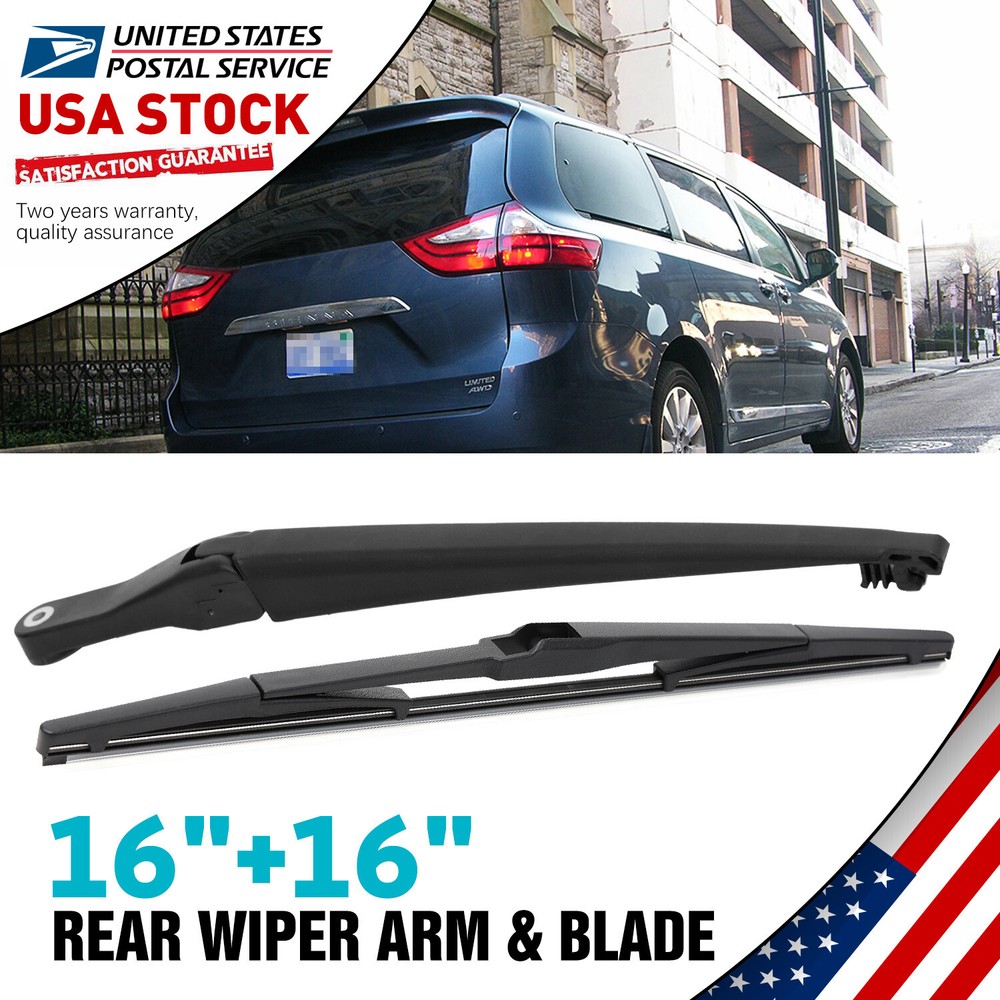 Waterproof 16+16 Super Clean Windshield Rear Wiper Blades OEM Replacement Kit