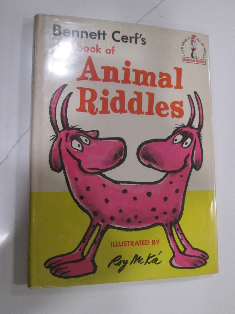 Bennett Cerf's Book of Animal Riddles Vintage Copy in jacket BEGINNER BOOKS 1964