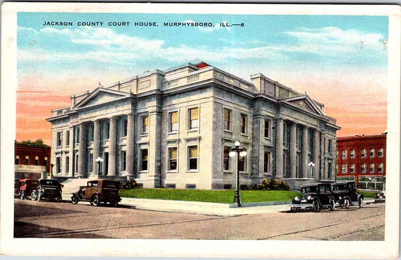 Postcard COURT HOUSE SCENE Murphysboro Illinois IL m/09 AM5714