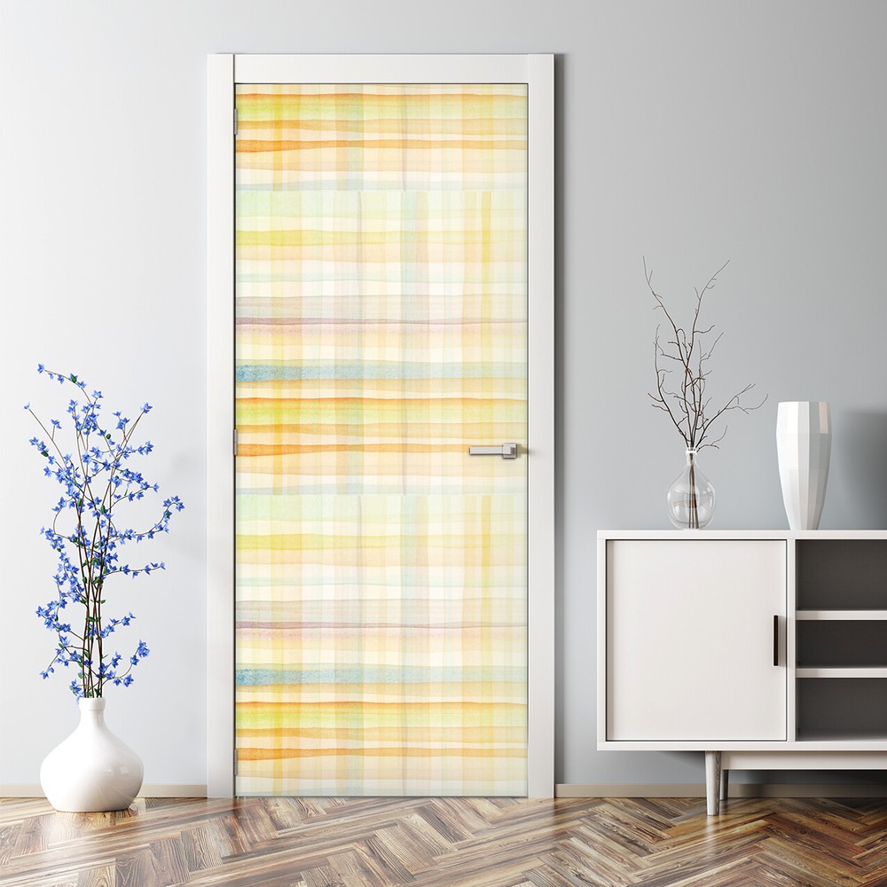 Colorful rainbow watercolor bubble-free self-adhesive grill door decal