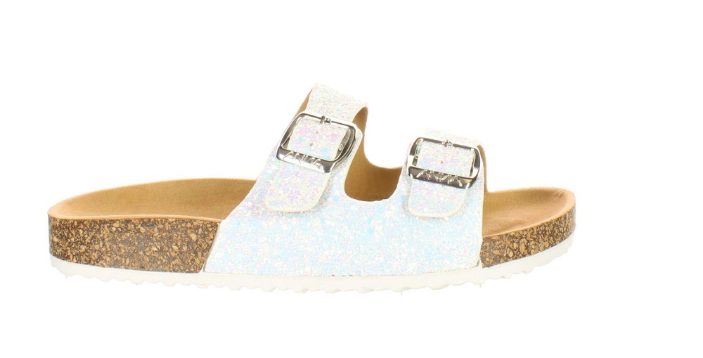 ANNA Womens Glory White Sandals Size 7 Comfortable Casual Footwear