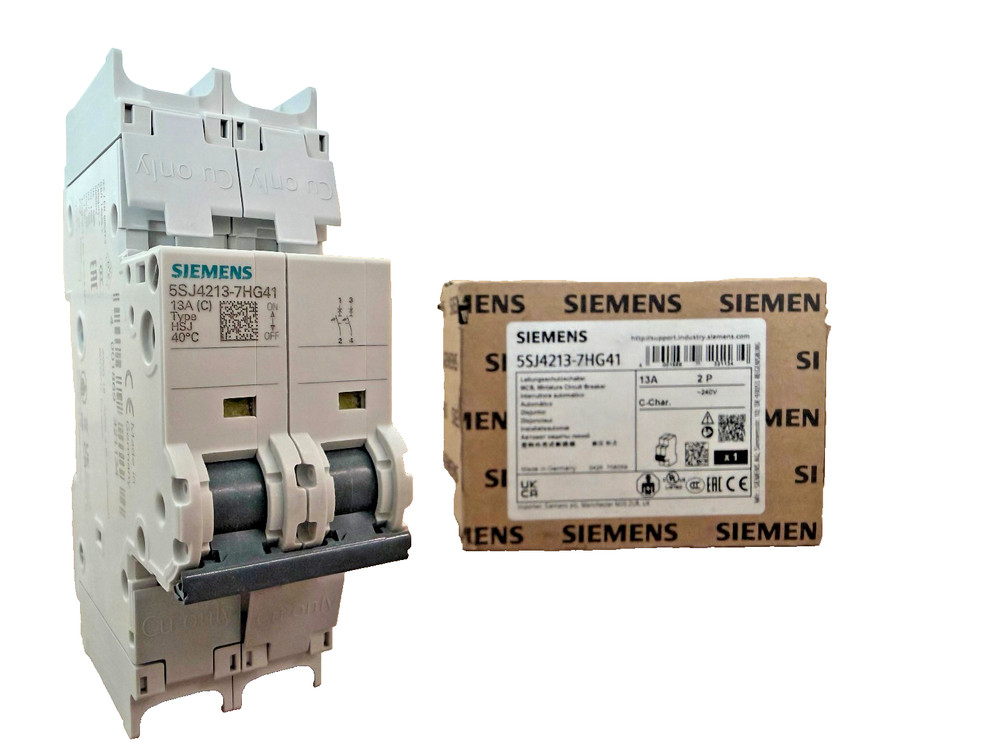 Siemens SENTRON 5SJ4213-7HG41 Miniature Circuit Breaker | 13A, 2-Pole