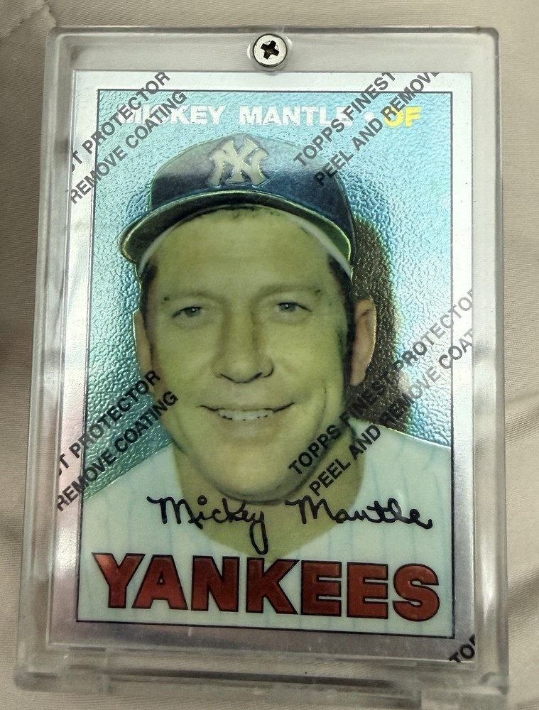 🔥Mickey Mantle 1996 Topps Finest Reprint Refractor 1967 Topps #150 17 of 19🔥
