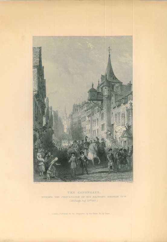 Historical print of Edinburgh