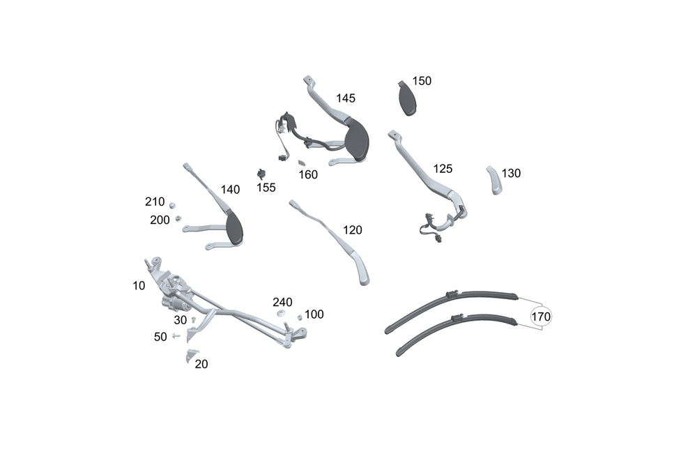 Genuine Mercedes Wiper Blade Repair Kit 238-820-06-01 OEM Replacement