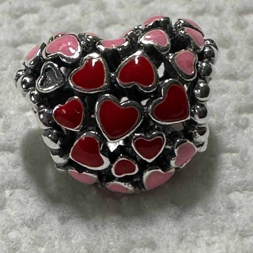 Authentic Pandora Love Hearts Silver Charm