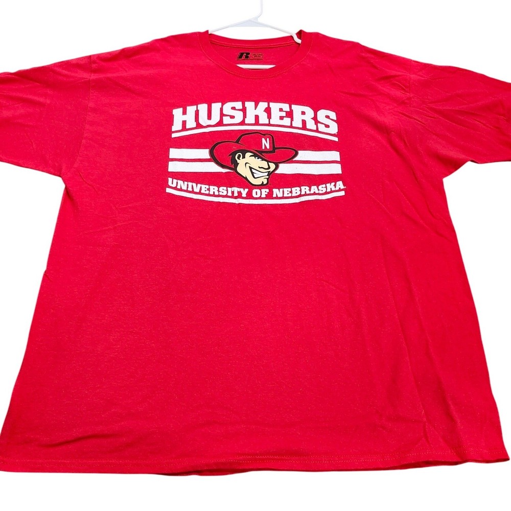 Russell Athletic Nebraska Huskers T-Shirt Mens 2XL Red University of Nebraska