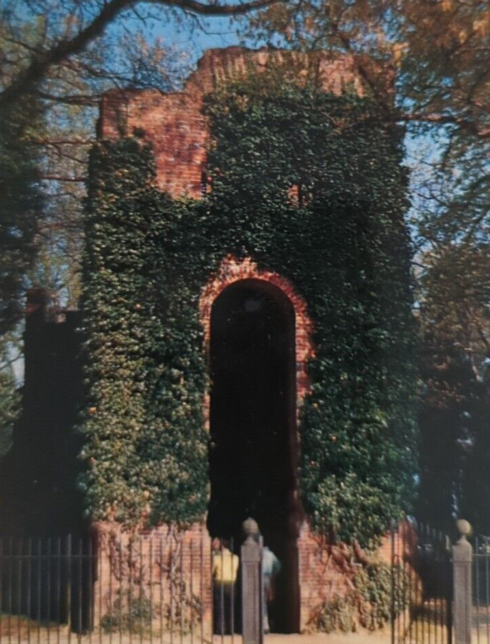 Jamestown Church Tower Built 1639 Jamestown Virginia VA VTG Chrome Postcard