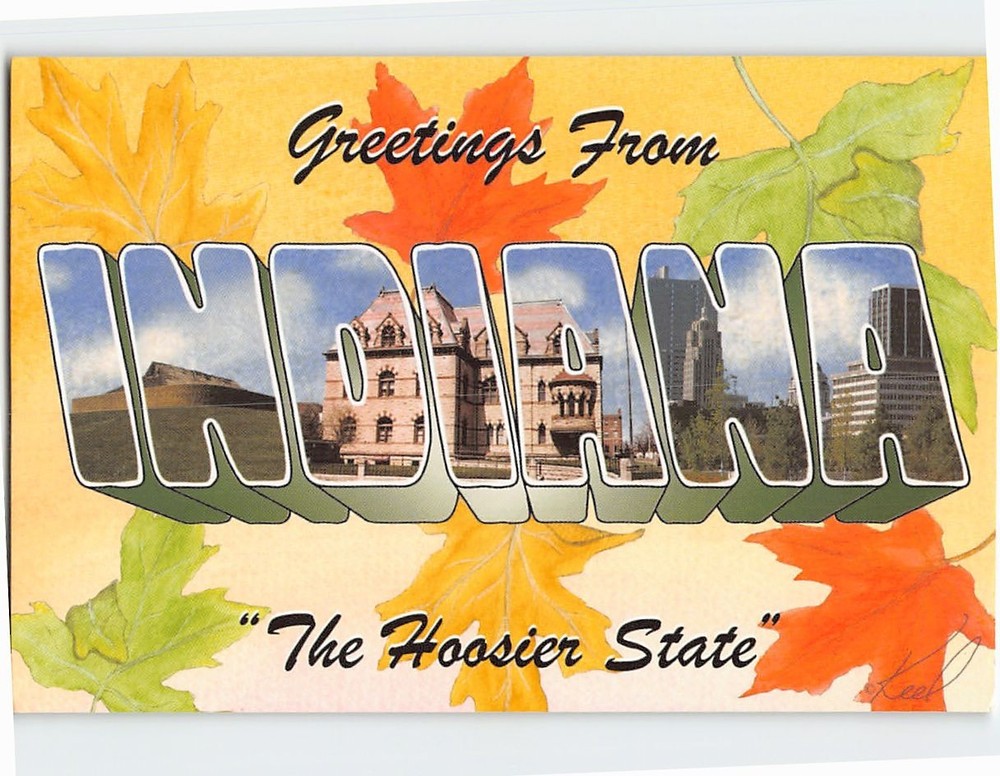Postcard Scenes & Views Greetings from Indiana USA