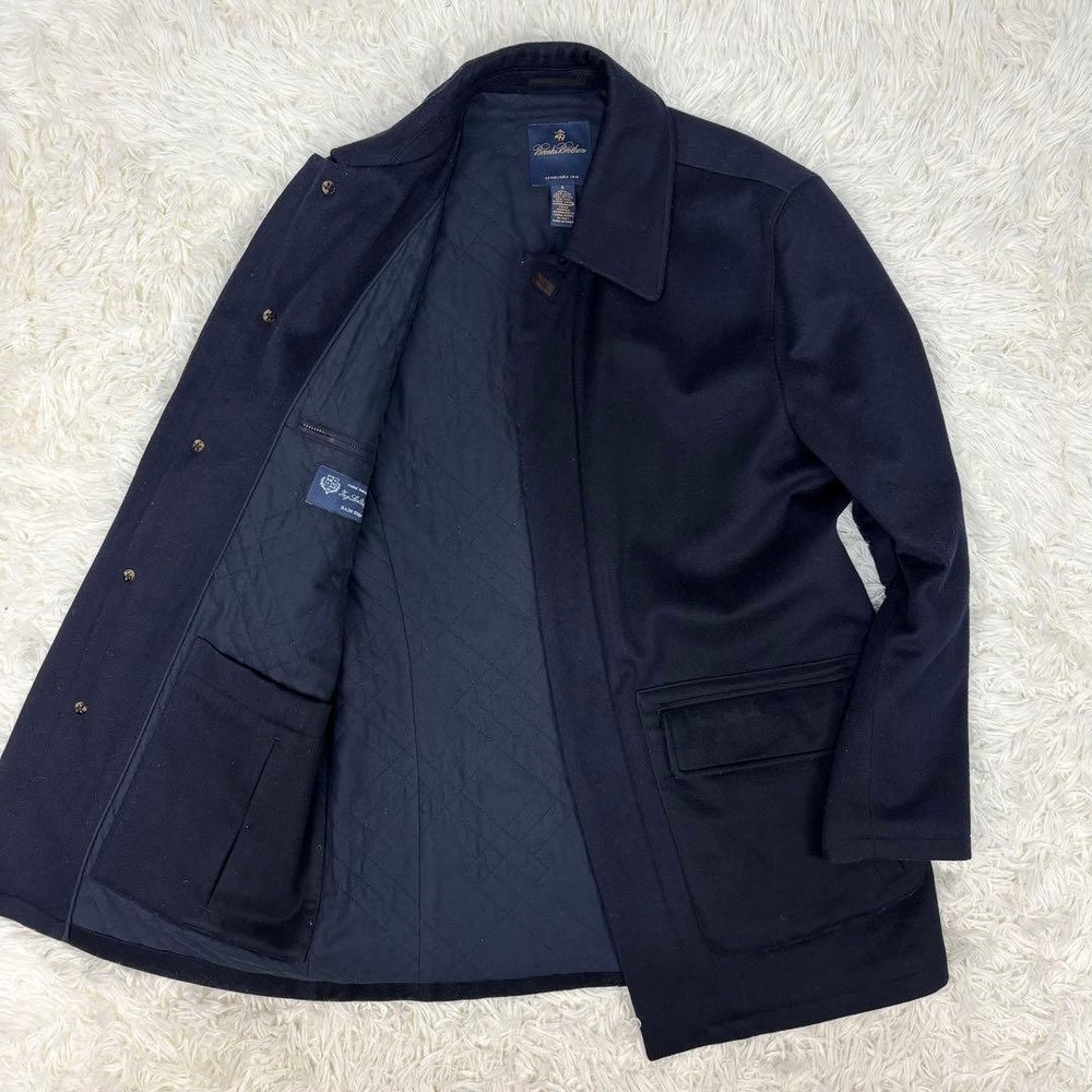 Brooks Brothers Loro Piana Trench Coat Navy Size Small