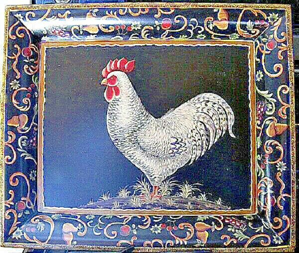 Home Interiore-Better Homes & Garden Rooster. Tray- New in Box