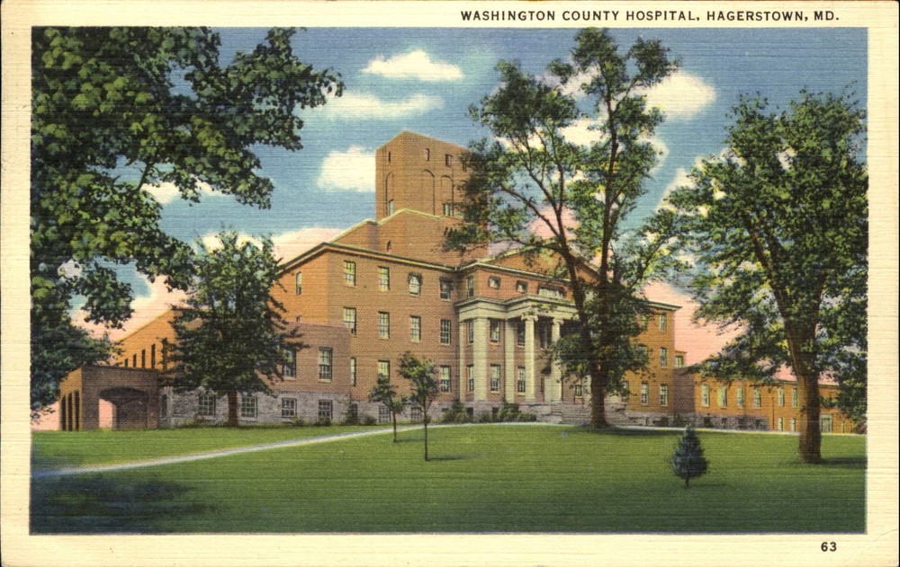 Washington County Hospital Hagerstown Maryland MD ~ mailed 1945