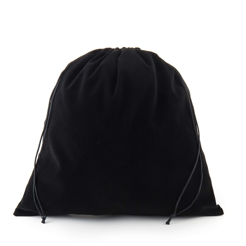 5 Pack Large Black Velvet Pouch Bags With Drawstring -14 x14 INCH Treat Bag D...