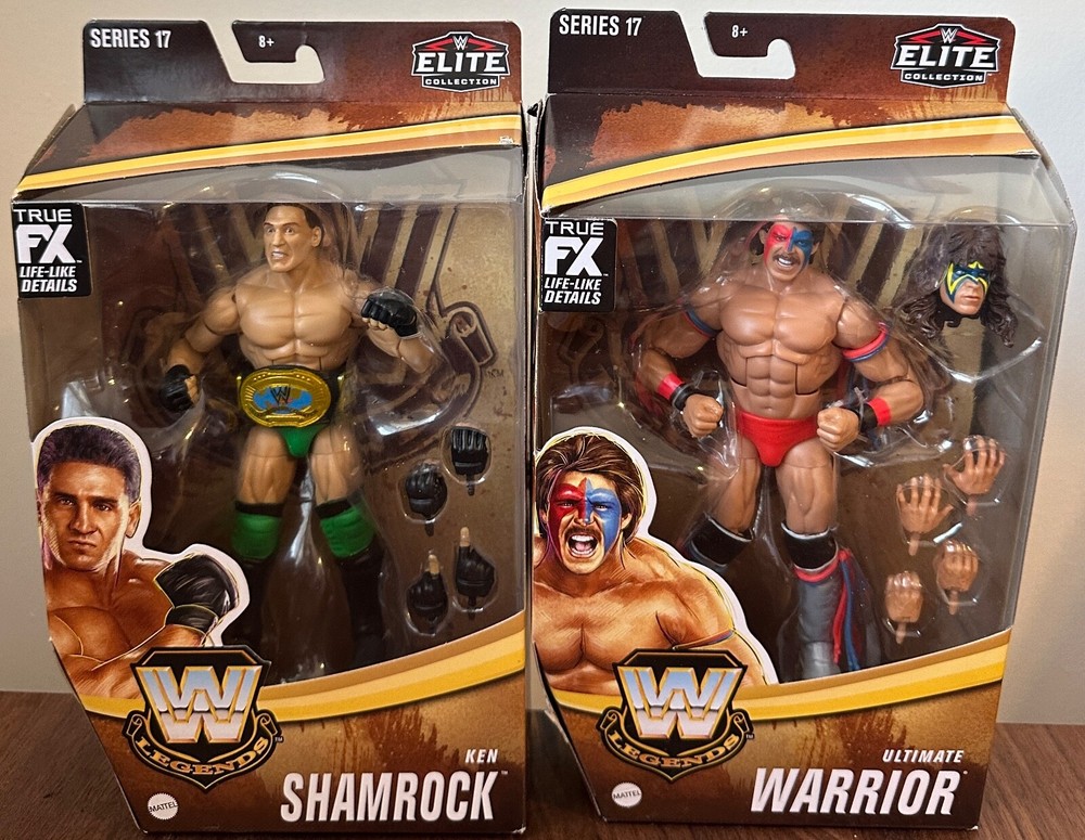 WWE Legends Ken Shamrock & Ultimate Warrior Figure Lot Series 17 New 2022 YZ