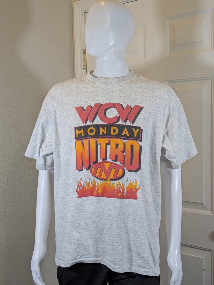 Vintage WCW Monday Nitro TNT T-Shirt XL Jimmy Hadder Estate Wrestling 90s